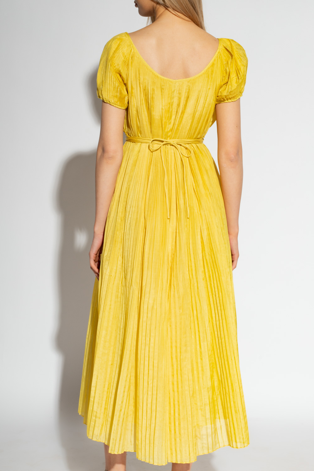Yellow Pleated dress Tory Burch - Peak Performance Magic